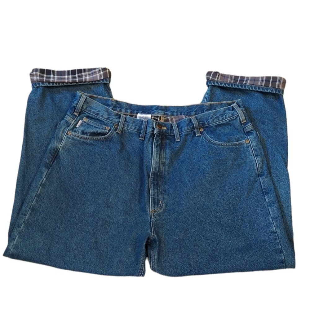Carhartt Flannel Lined Relaxed Fit Jeans Size 44